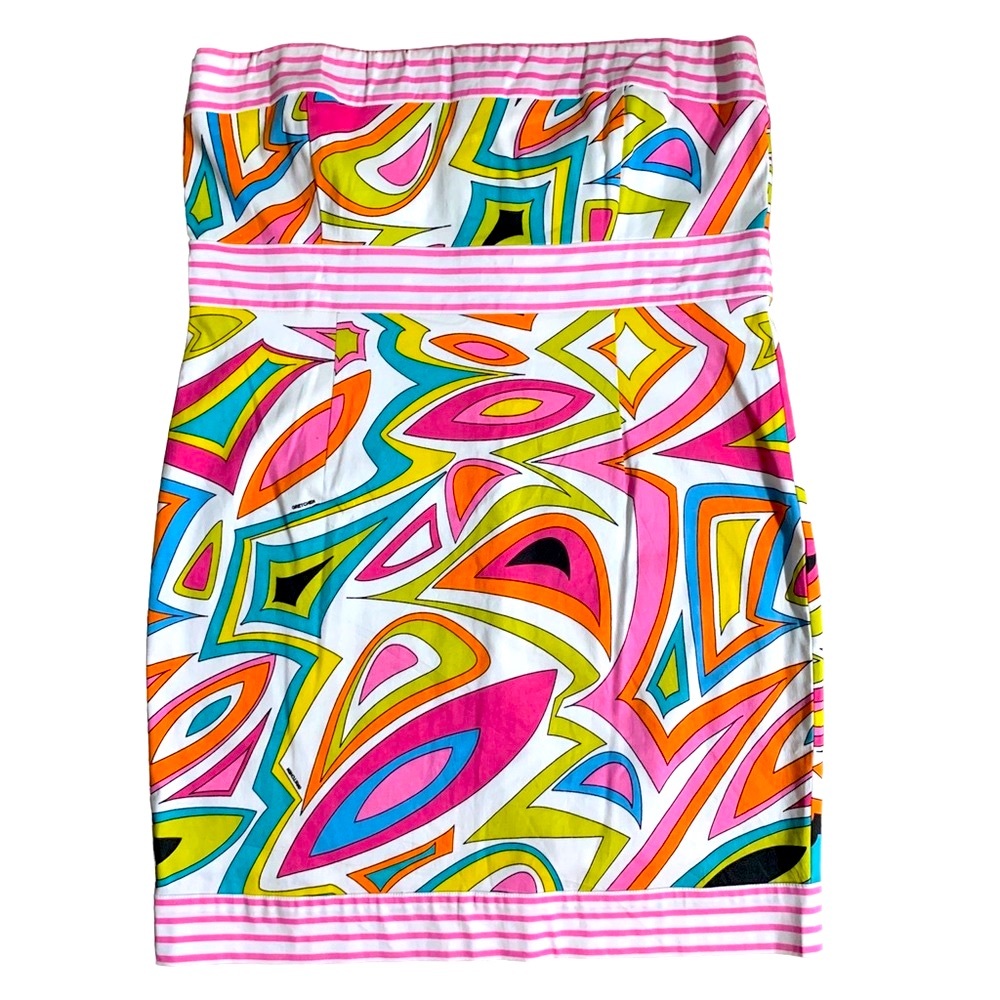 Gretchen Scott Designs Colorful Abstract Strapless Women’s Size Large Dress